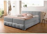 Boxbett HOME AFFAIRE "Chelles", grau, B:167cm L:225cm, Komplettbetten, Boxbett, inkl. Topper und Bettkasten