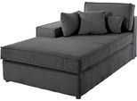 Ottomane OTTO HOME "Florid", schwarz, B:100cm H:75cm T:162cm, Baumwollmix (60% Baumwolle/40% Leinen);Struktur fein (100% Polyester);Samtoptik (100% Polyester);Samtvelours (100% Polyester);Struktur (100% Polyester);Struktur recycelt (100% recyceltes Polyester), Sofas, Ottomane, einzeln stellbar oder als Teil eines Modulsofas, auch in Cord