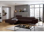Ecksofa W.SCHILLIG "piedroo, Designsofa mit tollem Sitzkomfort, elegant und bequem, L-Form", braun (mocca z69), B:343cm H:70cm T:193cm, Longlife Xtra-Leder Z69: Das feinnarbige, gedeckte Softleder Z69 besticht durch seine außergewöhnliche Weichheit im trendigen »Vintage-Look«, Hautstärke 0, 9 - 1, 1 mm, Sofas, Ecksofa, Kopfteilverstellung, wahlweise mit Sitztiefenverstellung, Breite 343cm