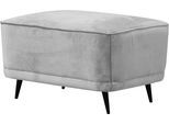 Polsterhocker HOME AFFAIRE "Ashly", grau, B:77cm H:46cm T:60cm, 100% Polyester, Hocker, Polsterhocker, in 3 Bezugsvarianten, Bouclé, Samtoptik und Struktur weich.