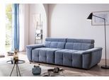 Big-Sofa EXXPO - SOFA FASHION "Exxpo MAVERICK, weicher Bezugstoff, hoher Sitzkomfort, Breite 240cm", blau (denim), B:240cm H:80cm T:107cm, Sofas, Big-Sofa, inkl. verstellbare Kopfstützen, aufwendige Detailverarbeitung