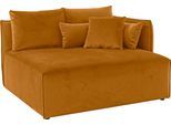 Ottomane OTTO HOME "Nöre", gold (goldfarben), B:138cm H:86cm T:128cm, 100% Polyester, Sofas, Ottomane, kurzes Lounge-Modul - zum Zusammenstellen, Breite 138 cm, Tiefe 128 cm