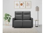 2-Sitzer DOREL HOME "Lugo, Kinosofa mit Reclinerfunktion in Kunstleder und Webstoff", grau, B:126cm H:102cm T:86cm, Sofas, 2-Sitzer, mit manueller Relaxfunktion in beiden Sitzen