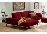 Ecksofa W.SCHILLIG "run, Designsofa mit tollem Sitzkomfort, bequem, L-Form", rot (merlot w82), B:319cm H:88cm T:178cm, Longlife Xtra-Leder Z73: Naturwalkleder der Luxusklasse aus den erlesensten Rohhäuten. Hautstärke 1, 1 – 1, 3 mm;ROHLEDER Jacquard-Flachgewebe Q2 W60 (63% Polyester, 37% Polyacryl);ROHLEDER Chenille-Flachgewebe Q2 W77 (68% Polyacryl, 32% Polyester);Stoff S37 (100% Polyester), Sofa