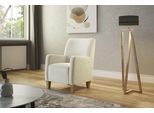 Sessel HOME AFFAIRE "Viva", beige (elfenbein), B:74cm H:93cm T:81cm, 100% Polyester, Sessel, Sessel, mit Federkern, mit Eichenfüßen