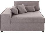 Sofaelement OTTO HOME "Enid", grau (taupe), B:128cm H:75cm, Baumwollmix (60% Baumwolle/40% Leinen);Struktur fein (100% Polyester);Samtoptik (100% Polyester);Samtvelours (100% Polyester);Struktur (100% Polyester);Struktur recycelt (100% recyceltes Polyester), Polsterelemente, Sofaelement, als Teil eines Modulsofas, fester Sitzkomfort