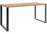 Schreibtisch WIMEX "Home Desk", beige (schwarz, plankeneiche nachbildung), B:159cm H:75cm T:70cm, Tische, Schreibtisch, Mit Metallkufen, in 3 Breiten