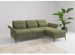Ecksofa SIT & MORE "Emely, inkl. Sitztiefenverstellung", grün (hellgrün), B:264cm H:92cm T:198cm, 100% Polyester, Sofas, Ecksofa, wahlweise mit Bettfunktion,Bettkasten,Kopf- & Armteilverstellung