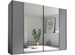 Schwebetürenschrank STAUD "Sonett 120 G, Made in Germany", grau (hellgrau), B:270cm H:240cm T:68cm, Holzwerkstoff, Schränke, Schwebetürenschrank, mit vier verschiedenen Ausstattungsvarianten
