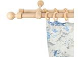 Gardinenstange SN DECO GROUP "Giro" Gr. 3, beige (naturfarben), L:160cm, Holzwerkstoff, Gardinenstangen, Gardinenstange, 28 mm, Holz, verschiedene Längen und Farben, Komplettset