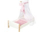 Puppenbett ROBA "Scarlett", weiß, Puppenmöbel, KinderB:60cm H:30cm T:52cm, Holz, Puppenbett, B:60cm H:30cm T:52cm