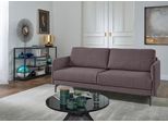 2-Sitzer "CR.450, Designsofa, Loungesofa", lila (purpurviolett, steingrau 044, 69), B:150cm H:85cm T:95cm, NaturLEDER OSKAR (echtes Rindsleder);Chenille COCO (72% Polyester 15% Baumwolle 13% Polyacryl), CREATION BY ROLF BENZ, Sofas, 2-Sitzer, Armlehne sehr schmal, Alugussfüße in umbragrau, Breite 150 cm