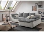 Ecksofa HOME AFFAIRE "Imola, bequem, aktuelle Steppung im Sitz, L-Form, Breite 270cm", silber (silber, grau), B:270cm H:90cm T:170cm, Microfaser PRIMABELLE (100% Polyester) / Struktur (82% Polyester, 9% Viscose, 7% Baumwolle, 2% Nylon);Kunstleder SOFTLUX / Struktur (82% Polyester, 9% Viscose, 7% Baumwolle, 2% Nylon);Cord (93% Polyester, 7% Polyamid), Sofas, Ecksofa, wahlweise mit Bettfunktion