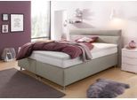 Boxspringbett, beige (struktustoff dunkelbeige), ohne LED-Beleuchtung, Liegefläche B/L: 200cm x 200cm, H3, 5-Zonen-Tonnentaschen-Federkernmatratze, Bezug Unterbox und Kopfteil: Strukturstoff (77% Polyester und 23% Viskose);Bezug Obermatratze 100% Polyester, waschbar bis 60C, WESTFALIA SCHLAFKOMFORT, Komplettbetten, Boxspringbett, wahlweise mit LED-Beleuchtung