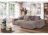 Ecksofa HOME AFFAIRE "LAKESIDE mit Bettfunktion und Bettkasten, B/T/H 257/166/84 cm", grau (taupe), B:256,5cm H:84cm T:166cm, 100% Polyester, Sofas, Ecksofa, L-Form, Recamiere beidseitig montierbar, mit Wellenunterfederung
