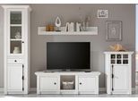 Wohnwand HOME AFFAIRE "California", weiß (pinie weiß nachbildung, pinie weiß nachbildung), B:298cm, Kastenmöbel-Sets, Wohnwand, bestehend aus Vitrine, Lowboard, Wandregal, Kommode