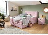 Boxspringbett JOCKENHÖFER GRUPPE "Carmen", rosa (altrosa 369, 05), B:154cm L:217cm, Komplettbetten, Boxspringbett, mit Bettkasten und Topper, erhältlich in 120 & 140cm Breite