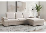 Ecksofa SIT & MORE "Moreno L-Form, B: 247 cm", beige (creme), B:247cm H:82cm T:171cm, 100% Polyester, Sofas, Ecksofa, mit Armteilverstellung, optional Bettfunktion
