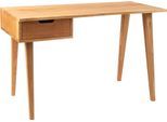 Schreibtisch ANDAS "Ringebu", beige (natur, natur, natur), B:120cm H:75cm T:55cm, Tische, Schreibtisch, aus Eichenholz, FSC zertifiziert, mit Schublade, Breite 120 cm