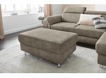 Hocker SIT & MORE "Avignon", grau (taupe), B:102cm H:45cm T:67cm, Struktur (100% Polyester);Flachgewebe (90% Polyester, 10% Polyamid);Luxus-Microfaser (100% Polyester), Hocker, Hocker