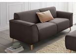 2,5-Sitzer HOME AFFAIRE "Janek Scandic Design, elegant und zeitlos", grau (stone), B:193cm H:81cm T:90cm, Struktur fein ( 100% Polyester);Struktur weich (92% Polyester, 8% Nylon);Struktur fein ( 100% Polyester), Sofas, 2 5-Sitzer, mit Federkern und Keder in scandinavischem Design