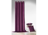 Vorhang WECKBRODT "Valentin" Gr. 1, lila (aubergine), B:135cm H:245cm, Sablé, Polyester, Gardinen, Vorhang, Velour, Samt-Optik, blickdicht, Unifarben, Gardine, Store