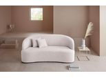 3-Sitzer "Dilara", beige (creme), B:200cm H:87cm T:89cm, Struktur fein 100% Polyester);Samtoptik (100% Polyester);Bouclé (100% Polyester), LEGER HOME BY LENA GERCKE, Sofas, 3-Sitzer, gerundete Rückenlehne und Front, in 3 Bezugsqualitäten