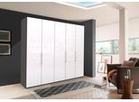 Falttürenschrank WIEMANN "Loft", weiß (havanna, weiß), B:250cm H:236cm T:58cm, Schränke, Falttürenschrank, Glasfront