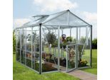 Gewächshaus VITAVIA "Zeus 8100", silber (silberfarben), B:266cm T:324cm, Gewächshäuser, Gewächshaus