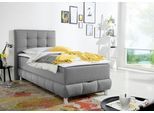 Boxbett HOME AFFAIRE "Vaasa", grau, B:104cm L:210cm, Komplettbetten, Boxbett, inkl. Bettkasten & Topper, XXL-Ausführung, Überlänge 220 cm