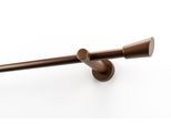 Gardinenstange GARESA "MOLIS", braun (bronzefarben), L:380cm Ø:20mm, Holzwerkstoff, Metall, Gardinenstangen, Gardinenstange, Vorhanggarnitur, verlängerbar, Wandmontage, Keil, ohne Ringe