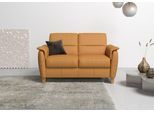 2-Sitzer HOME AFFAIRE "Palmera, B: 149 cm", gelb (curry), B:149cm H:89cm T:89cm, Luxus-Microfaser (100% Polyester);Struktur (100% Polyester);Luxus-Microfaser in Lederoptik (100% Polyester), Sofas, 2-Sitzer, mit Federkern