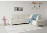 Ecksofa SIT & MORE "Sinatra L-Form", beige (creme), B:251cm H:85cm T:220cm, 98% Polyester, 2% Polyamid, Sofas, Ecksofa, mit Ottomane, optional mit Kopfteilverstellung und Armteilfunktion