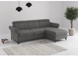 Ecksofa SIT & MORE "Glendale, L-Form", grau, B:253cm H:84cm T:166cm, 90% Polyester, 10% Polyamid, Sofas, Ecksofa, inkl. Kopfteilverstellung,wahlweise mit Vorziehsitz und Bettkasten