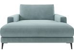 Chaiselongue HOME AFFAIRE "Downtown Loungemöbel zum Relaxen, B/T/H: 132/170/84 cm", blau (hellblau), B:132cm H:84cm T:170cm, 88% Polyester, 12% Polyacryl, Sofas, Chaiselongue, auch in Bouclé, Cord und Easy care - leicht mir Wasser zu reinigen