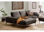 Ecksofa W.SCHILLIG "run, Designsofa mit tollem Sitzkomfort, bequem, L-Form", grau (antracite s37), B:299cm H:88cm T:178cm, Longlife Xtra-Leder Z73: Naturwalkleder der Luxusklasse aus den erlesensten Rohhäuten. Hautstärke 1, 1 – 1, 3 mm;ROHLEDER Jacquard-Flachgewebe Q2 W60 (63% Polyester, 37% Polyacryl);ROHLEDER Chenille-Flachgewebe Q2 W77 (68% Polyacryl, 32% Polyester);Stoff S37 (100% Polyester),