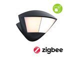 LED Außen-Wandleuchte PAULMANN "Skyla IP44 226x164mm 10W 840lm 230V Anthrazit Aluminium", grau (anthrazit), B:22,6cm H:13,1cm T:16,4cm, Leuchten, LED Außen-Wandleuchte, Smart Home Zigbee 3.0 Bewegungsmelder insektenfreundlich
