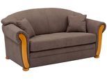 Schlafsofa HOME AFFAIRE "Milano", braun, B:174cm H:87cm T:88cm, Sofas, Schlafsofa, Hoher Sitzkomfort mit Schlaffunktion und Bettkasten, incl. Zierkissen