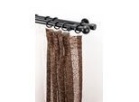Gardinenstange GARESA "Gabi" Gr. 1, schwarz, L:120cm, Gardinenstangen, Gardinenstange, Fixlänge 120, 160, 200 cm, mit Ringe und Haken