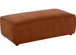 Hocker W.SCHILLIG "around-the-block", braun (cognac z69), B:120cm H:39cm T:60cm, Longlife Xtra-Leder Z69: Das feinnarbige, gedeckte Softleder Z69 besticht durch seine außergewöhnliche Weichheit im trendigen »Vintage-Look«, Hautstärke 0, 9 - 1, 1 mm;Longlife fabric Flachgewebe T88 (100% Polyester), Hocker, Hocker, mit eleganter Biese