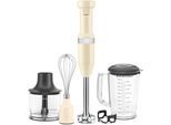 KITCHENAID Stabmixer "5KHBV83EAC ALMOND CREAM", beige (creme), B:9,05cm H:41,4cm T:6,35cm, Mixer, Stabmixer