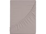 Spannbettlaken BELLANA "bellana coolTouch", grau (taupe), 1 Stk., Jersey-Elasthan, 140-160x200-220 18-30cm, Jersey-Elasthan, Obermaterial: 49% Baumwolle, 36% Polyester, 12% Lyocell, 3% Elasthan, Bettlaken, Spannbettlaken, mit kühlendem Klimagarn