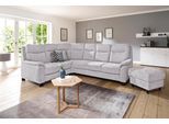 Ecksofa HOME AFFAIRE "Boccaccio L-Form", silber, B:265cm H:104cm T:215cm, Struktur weich (90% Polyester / 10% Polyamid);Luxus-Microfaser (100% Polyester);Luxus-Microfaser Vintageoptik(100% Polyester), Sofas, Ecksofa, mit Federkern, incl. Kopfteilverstellung, wahlweise Bettfunktion