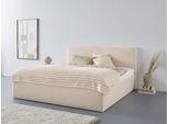 Polsterbett "Vita", beige (hell, beige), L:210cm, Bezug: 100% Polyester, Polsterung: Polsterwatte, Material, Gestell: gepolsterter Holzwerkstoff, WESTFALIA SCHLAFKOMFORT, Betten, Polsterbett, auch mit Stauraum erhältlich, inkl. Kopfteilverstellung