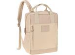 Wickelrucksack LÄSSIG "Green Label, Vividal, humus", Baby, Gr. B/H/T: 29cm x 38cm x 14cm, braun (humus), Polyester, Polyurethane, Rucksäcke Wickelrucksack, zum Teil aus recyceltem Material