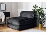 Relaxsessel HOME AFFAIRE "Polly", grau (anthrazit), B:106cm H:86cm, Sessel, Relaxsessel, Loungesessel mit Schlaffunktion, perfekt als Gästebett, Daybed