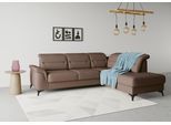 Ecksofa SIT & MORE "Sinatra L-Form", braun (espresso), B:251cm H:85cm T:220cm, 98% Polyester, 2% Polyamid, Sofas, Ecksofa, mit Ottomane, optional mit Kopfteilverstellung und Armteilfunktion