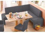 Eckbank HOME AFFAIRE "Bologna", grau (dunkelgrau (capulet 4009)), B:200cm H:84cm T:160cm, Sitzbänke, Eckbank, in 2 Größen (langer Schenkel 180 oder 200 cm), verschiedene Qualitäten