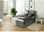 Polsterbett MAINTAL "Lyara", blau (petrol), B:147cm L:215cm, Struktur fein (100% Polyester), Betten, Polsterbett, wahlweise ohne Matratze oder mit 3 Matratzenarten zur Auswahl