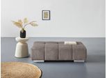 Hockerbank COTTA "Orion", grau (taupe), B:134cm H:42cm T:70cm, 90% Polyester, 10% Polyamid, Hocker, Hockerbank